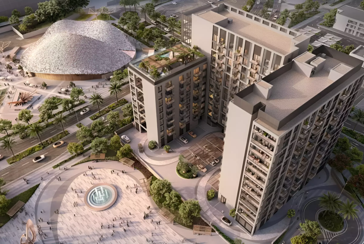 manarat living by aldar in saadiyat aerial view