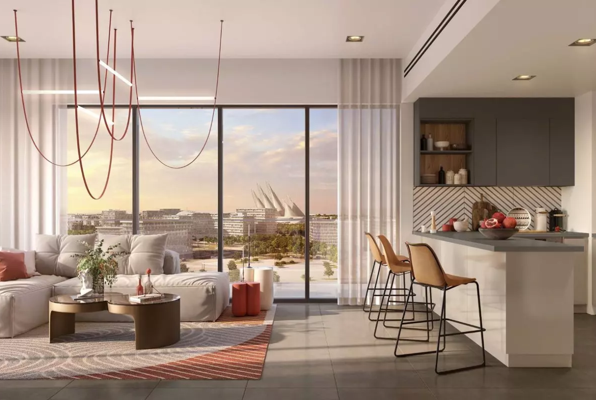 manarat living by aldar in saadiyat kitchen area