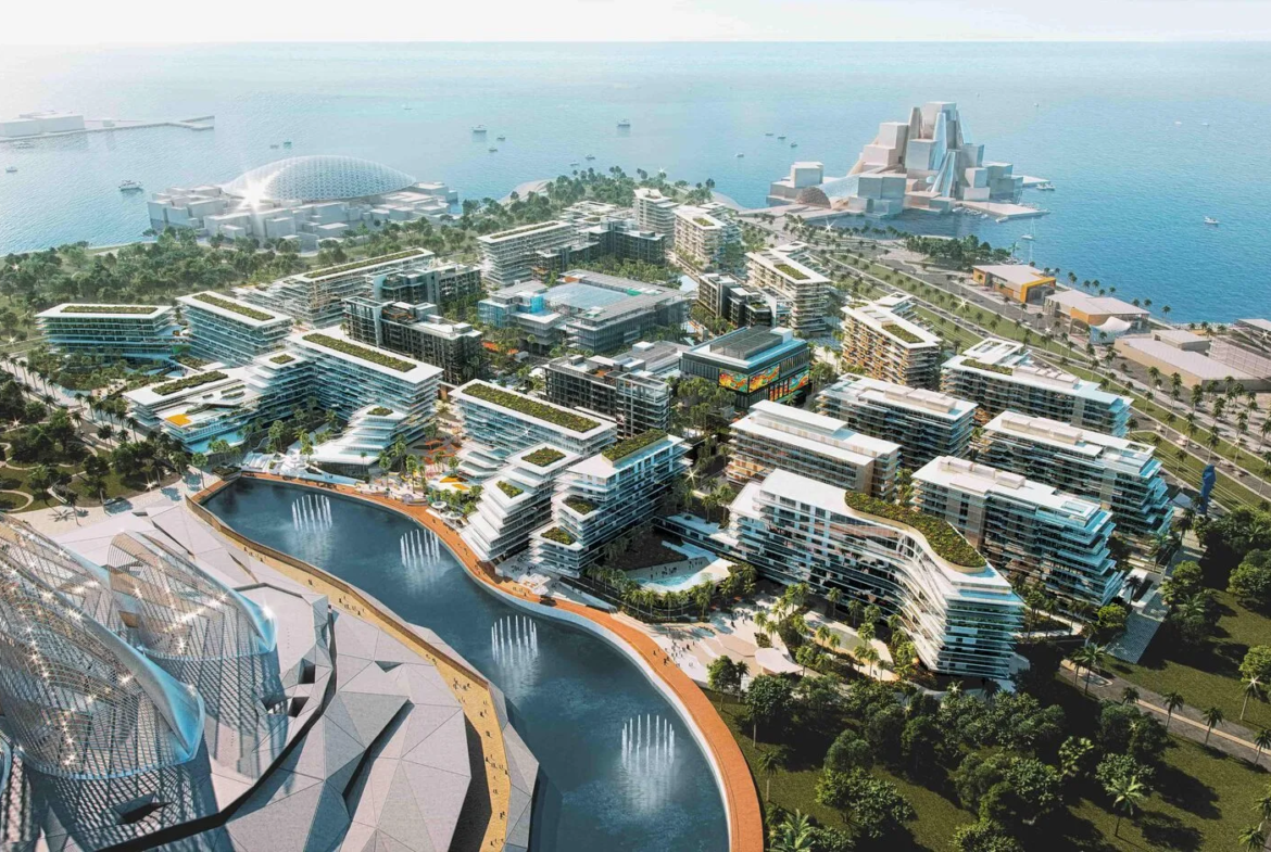 saadiyat grove by aldar properties aerial view