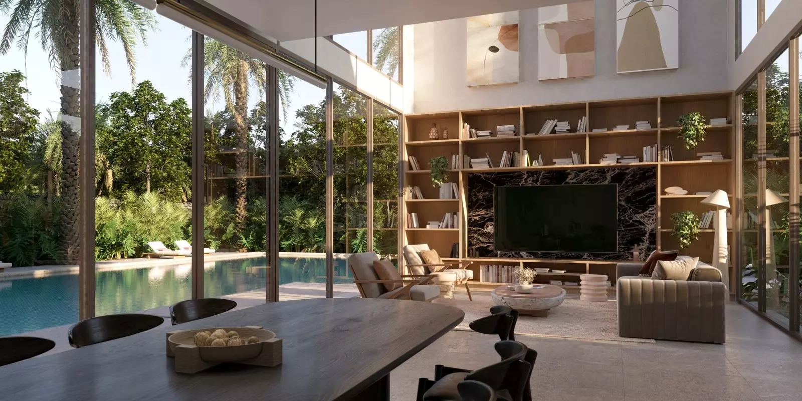 saadiyat lagoons by aldar properties living room